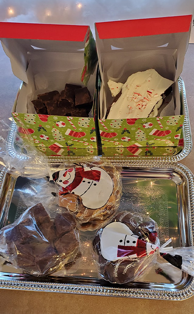 Custom Christmas cookies at Chestnut Hill Bakery in Lynchburg, VA